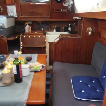 On A Sailboat In Harbour *